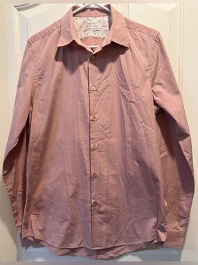 Paul Smith Pink Dress Shirt Mens 15.5 Slim Fit Made in Italy Cotton Button Up